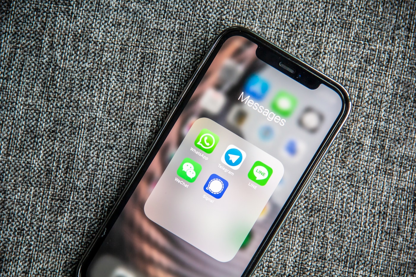 WhatsApp on a phone